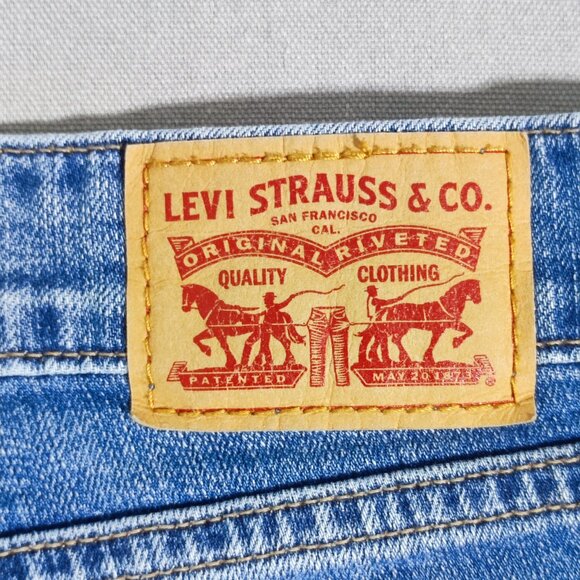 Levis 711 jeans women's W28/L32(29) medium washed denim blue skinny straight - Picture 5 of 16